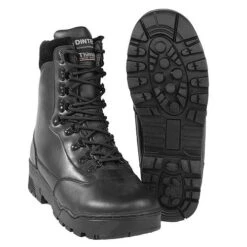 Chaussures Tactical Boots Cuir - Noire