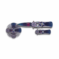 Couteau Pliant Albainox SPINNER - Bleu - 6cm